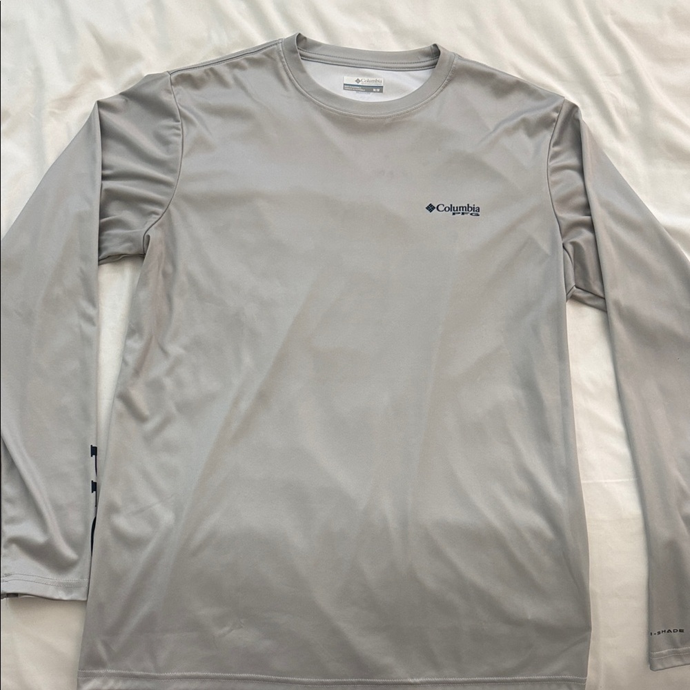 Columbia PFG Men's Silver Long Sleeve Tee